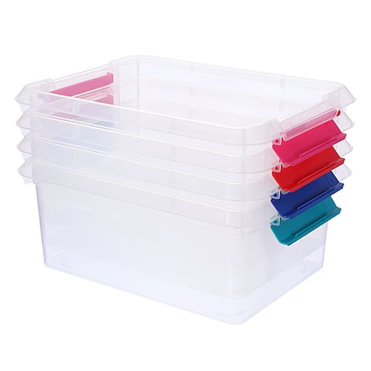 6 Packs: 4 ct. (24 total) 14.5qt. Storage Bins with Lids by Simply Tidy™
